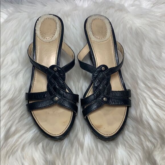 UGG Black Leather Studded Strappy Mules Sz… - Picture 2 of 6